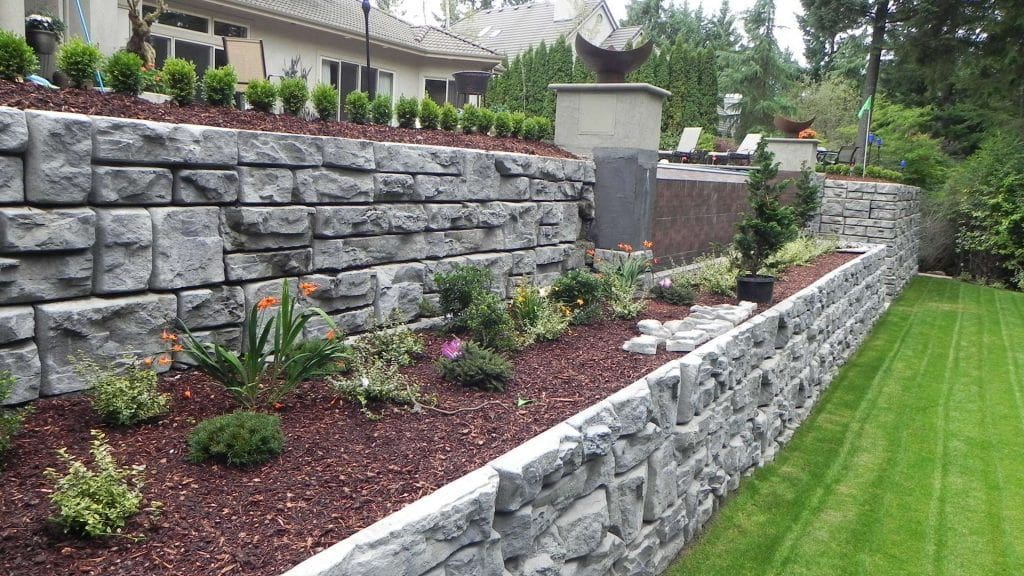 Retaining wall construction lemont